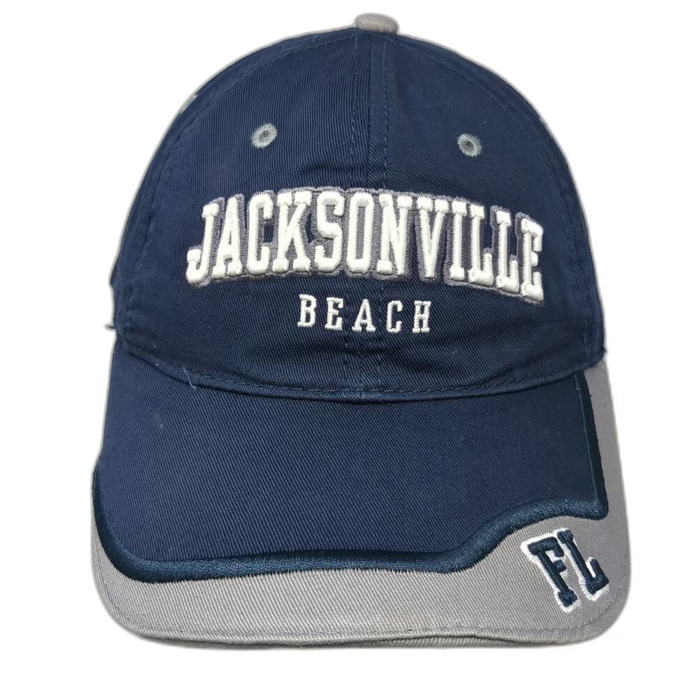 Sherry Baseball Cap Blue OSFM Jacksonville Beach FL Embroidered Curved Bill Hat